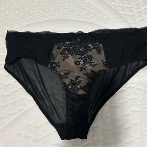 3 pairs Adore Me Black Lace Bikini Panties